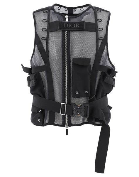 dior utility vest|Utilitarian Harness Vest Black Dior Mesh Technical Mesh.